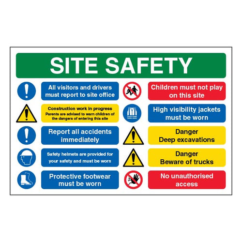 Site Safety Report To Office Safety Sign For Contractors