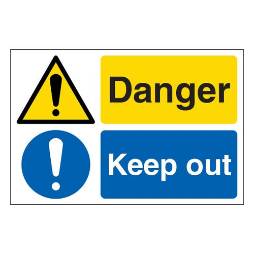 Danger Keep Out Safety Sign High Contrast For Sites