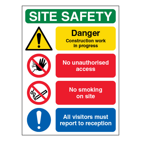 Danger Construction Work Safety Sign Compliant For Sites