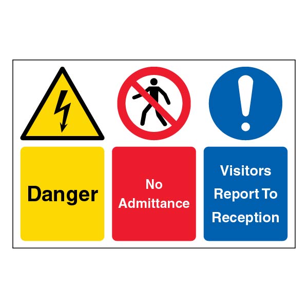 Danger No Admittance Safety Sign High Visibility For Staff
