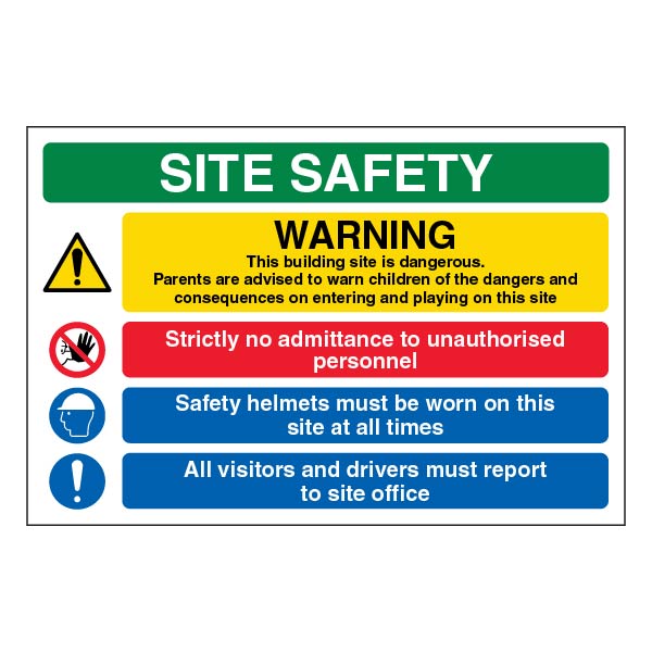 Demolition Site Safety Sign Compliant Durable Contractors