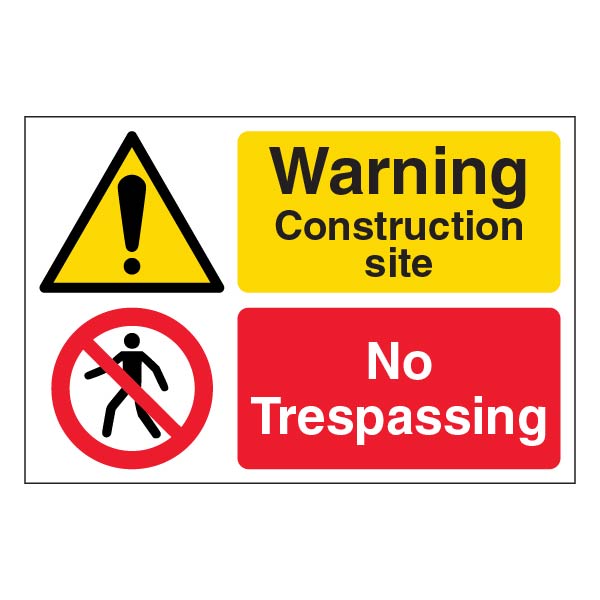 Construction Site Safety Sign Large Durable For Contractors