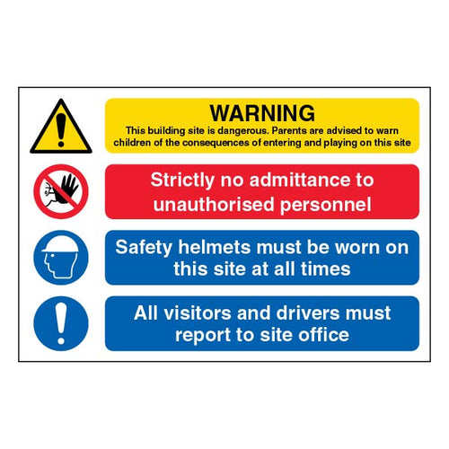 Dangerous Site Safety Sign Clear Warning For Onsite
