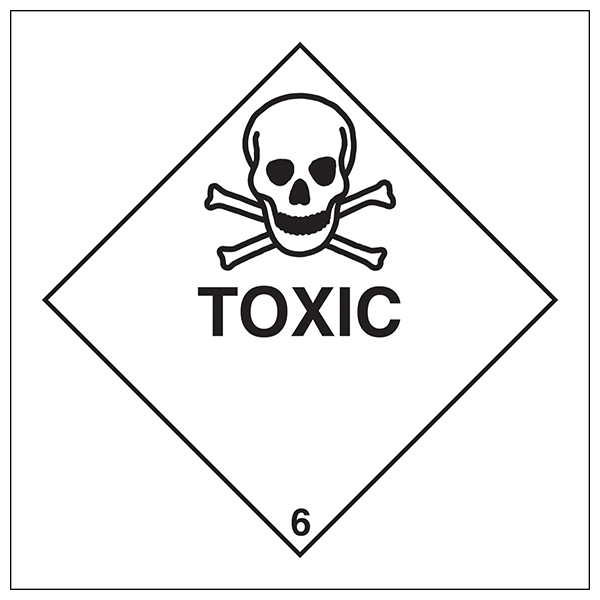 Toxic Diamond Safety Sign Compliant Clear Workplace