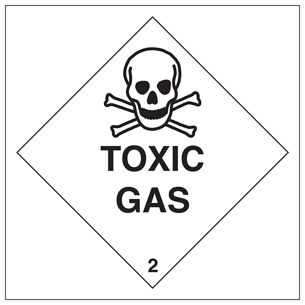 Toxic Gas Diamond Safety Sign Clear Warning For Workplaces