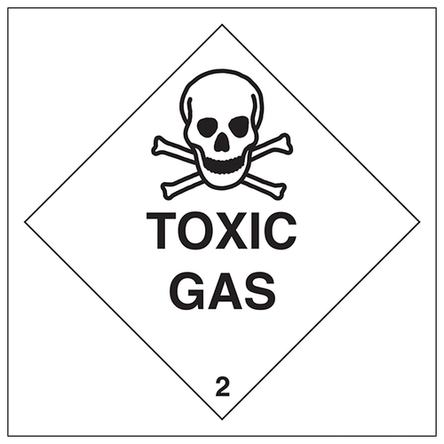 Toxic Gas Diamond Safety Sign Clear Warning For Workplaces