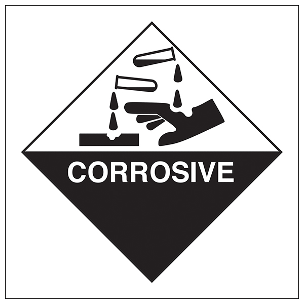 Corrosive Safety Sign Durable Compliant Vinyl For Workplace