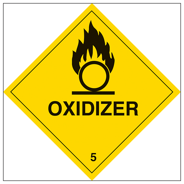 Oxidizer Safety Sign Essential Hazard Warning For Hospitals