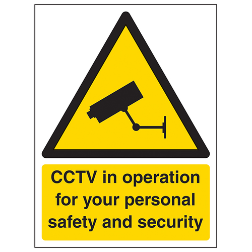 CCTV In Operation Safety Sign For Personal Safety Notice
