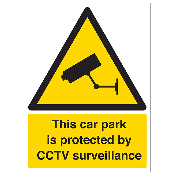 CCTV Safety Sign GDPR Compliant For Car Park Owners