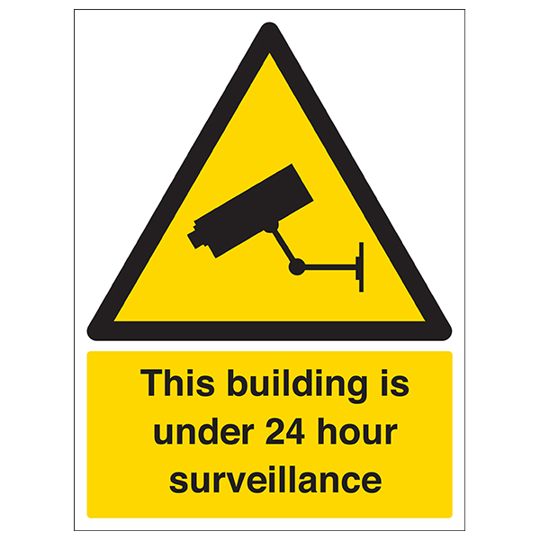 Video Surveillance Safety Sign For Workplace Deters Crime