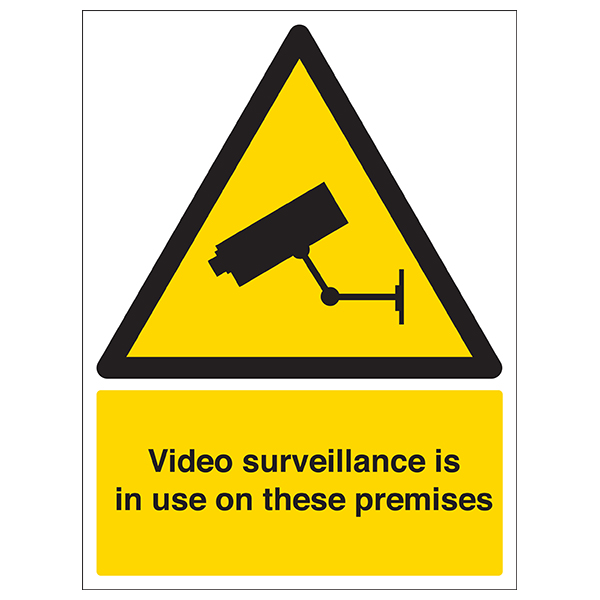 Video Surveillance Safety Sign GDPR Compliant For Business