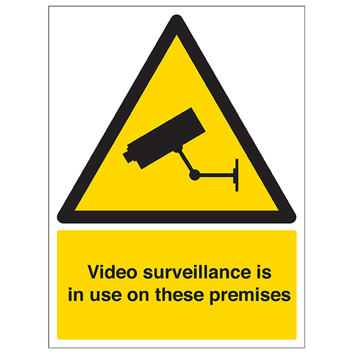 Video Surveillance Safety Sign GDPR Compliant For Business
