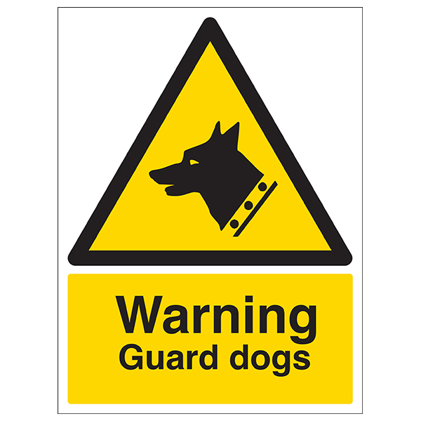 Security Notice Warning Guard Dogs Safety Sign For Property