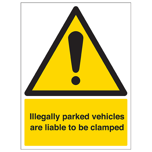 Illegally Parked Vehicles Compliant Safety Sign For Premise