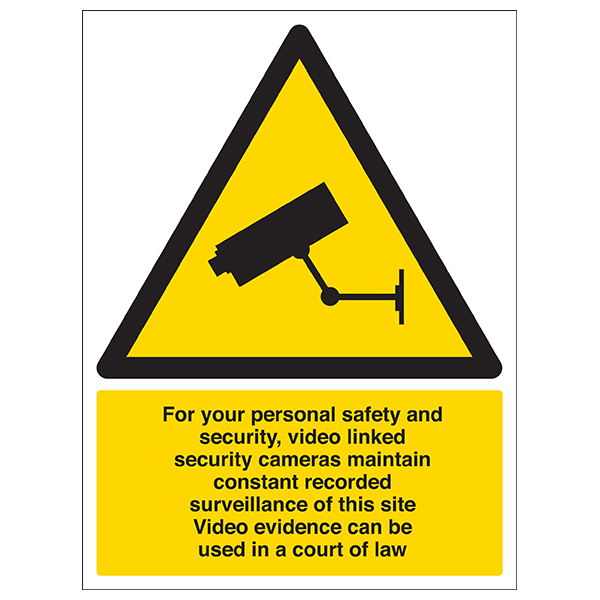 CCTV Surveillance Safety Sign Prevent Theft For Businesses