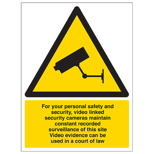 CCTV Surveillance Safety Sign Prevent Theft For Businesses