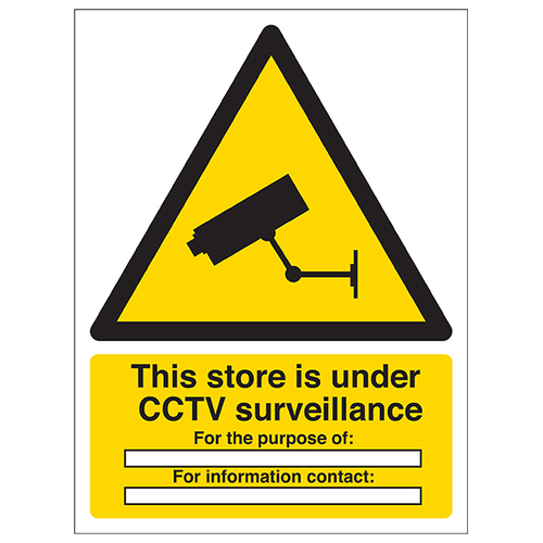 CCTV Is In Operation Safety Sign Compliant Retail Notice