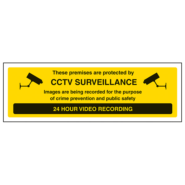 CCTV Surveillance Sign Landscape For Workplace Safety