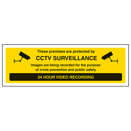 CCTV Surveillance Sign Landscape For Workplace Safety