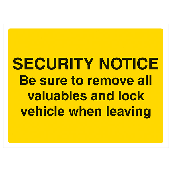Durable Self Adhesive Safety Sign Theft Prevention Car