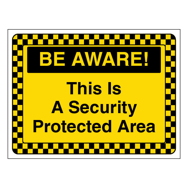 Security Sign Self Adhesive Deters Crime Safety Sign Site