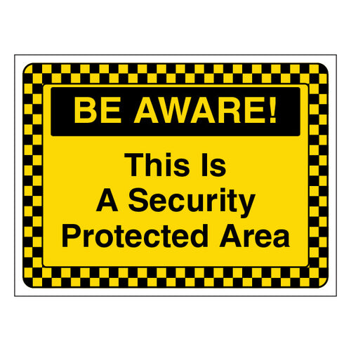 Security Sign Self Adhesive Deters Crime Safety Sign Site