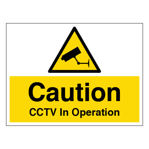 CCTV Safety Sign High Visibility Adhesive For Businesses