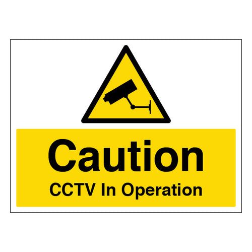 CCTV Safety Sign High Visibility Adhesive For Businesses
