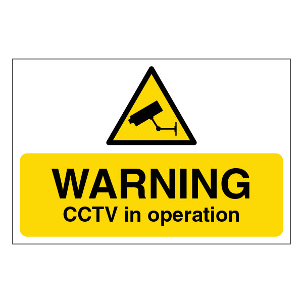 Warning CCTV In Operation High Visibility Safety Sign