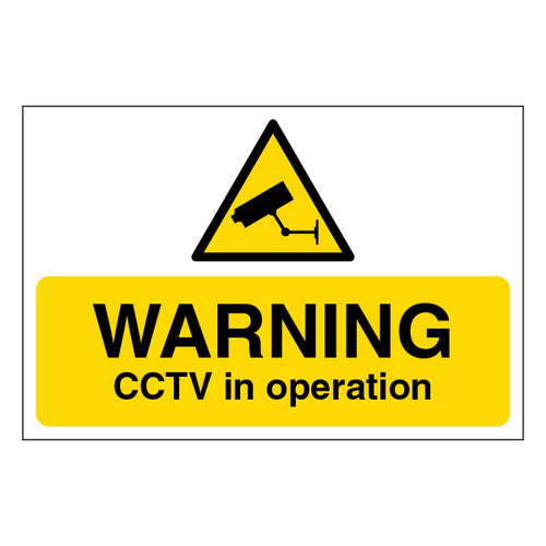 Warning CCTV In Operation High Visibility Safety Sign