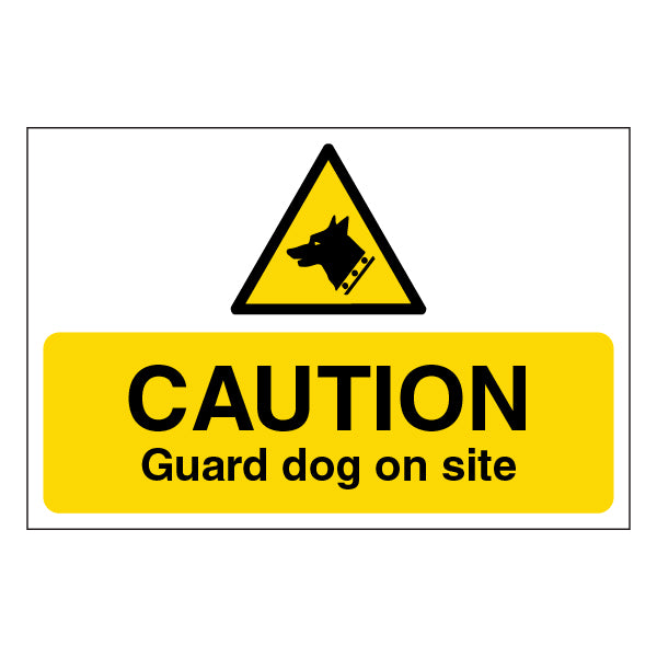 Guard Dog Safety Sign Self Adhesive For Sites Durable