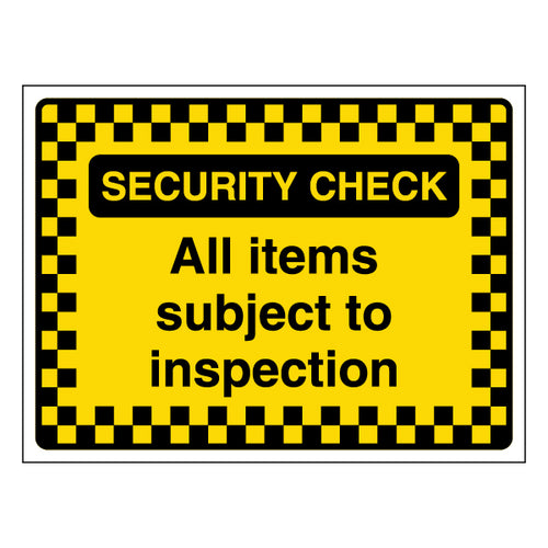Security Check Safety Sign Essential Clear Notice Venues