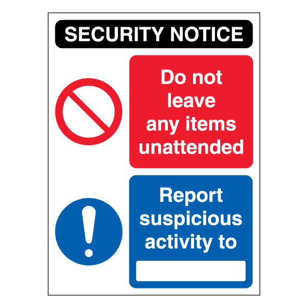 Security Notice Safety Sign Essential Alert For Venues