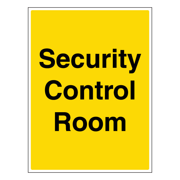 Security Control Room Safety Sign Clear Emergency For Staff