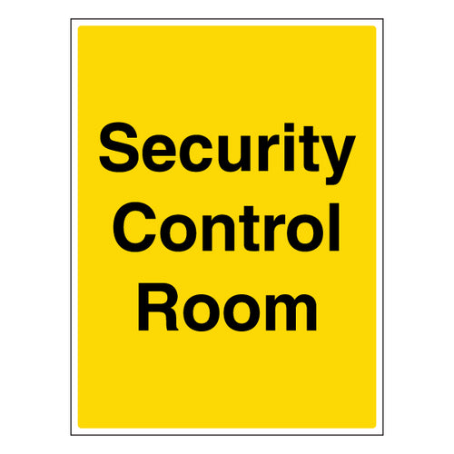 Security Control Room Safety Sign Clear Emergency For Staff