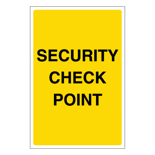 Security Check Point Safety Sign Guide For Employees
