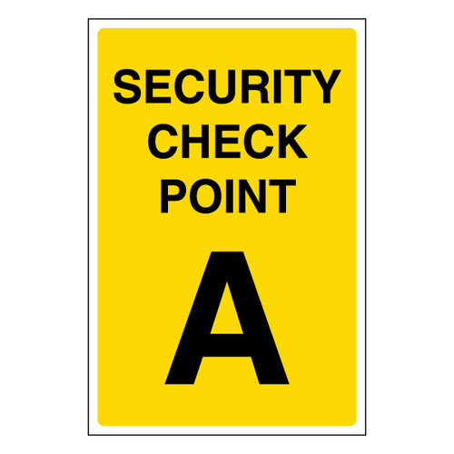 Security Check Point Safety Sign Guides Staff And Visitors