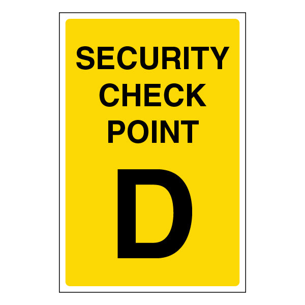 Security Check Point Safety Sign Guide For Staff Visitors