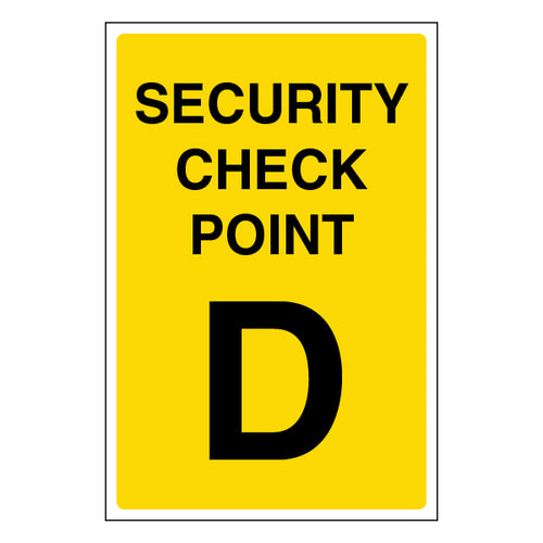 Security Check Point Safety Sign Guide For Staff Visitors