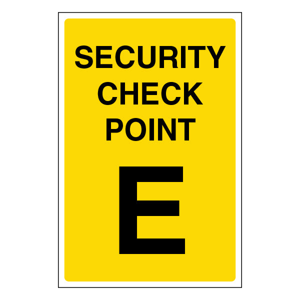 Security Check Point Safety Sign High Visibility For Staff