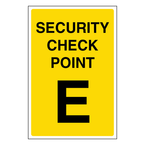 Security Check Point Safety Sign High Visibility For Staff