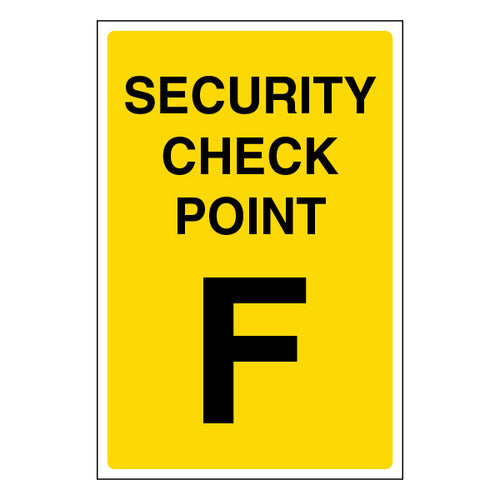 Security Check Point Safety Sign Essential Guide For Staff
