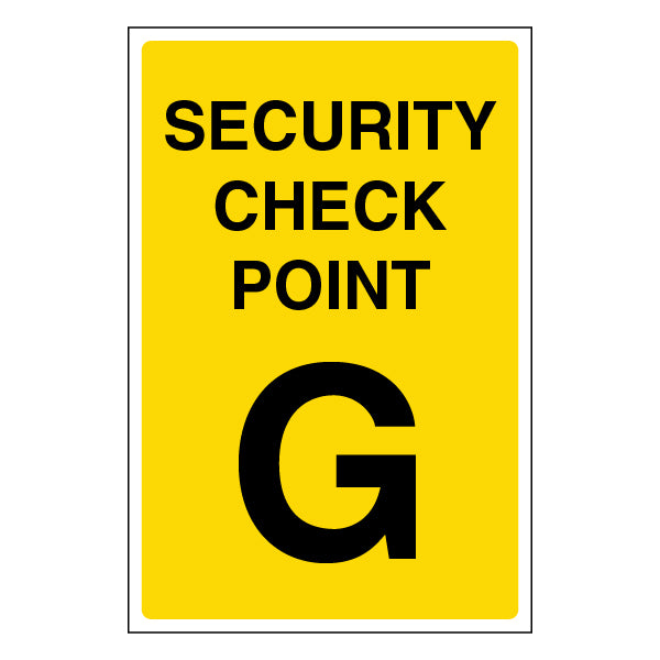 Security Check Point Safety Sign Guide For Staff Visitors