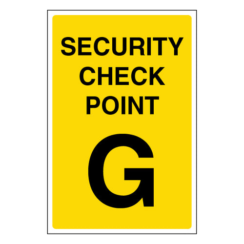 Security Check Point Safety Sign Guide For Staff Visitors