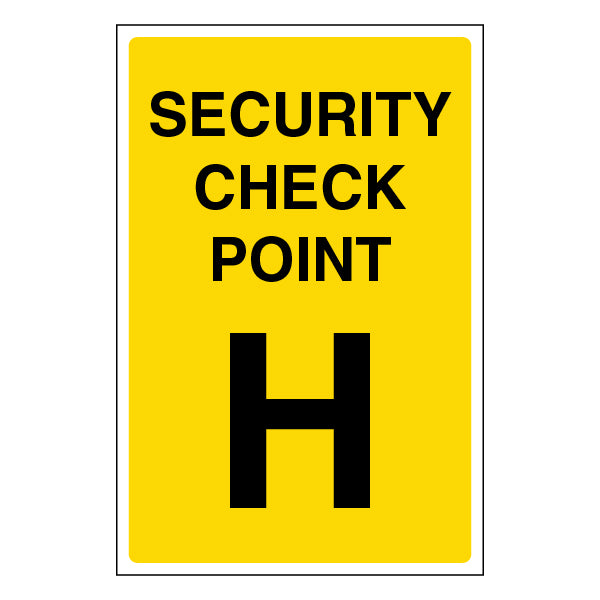 Security Check Point Safety Sign Clear Durable For Staff