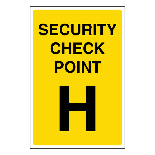 Security Check Point Safety Sign Clear Durable For Staff