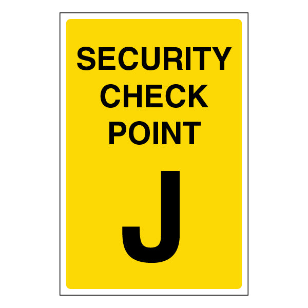 Security Check Point Safety Sign High Visibility For Staff