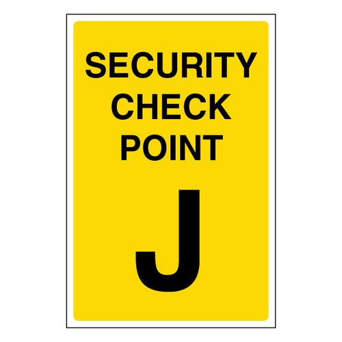 Security Check Point Safety Sign High Visibility For Staff