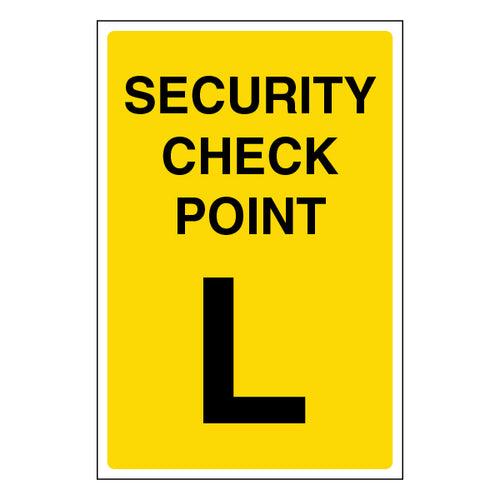 Security Check Point Safety Sign Guide For Staff And Guests
